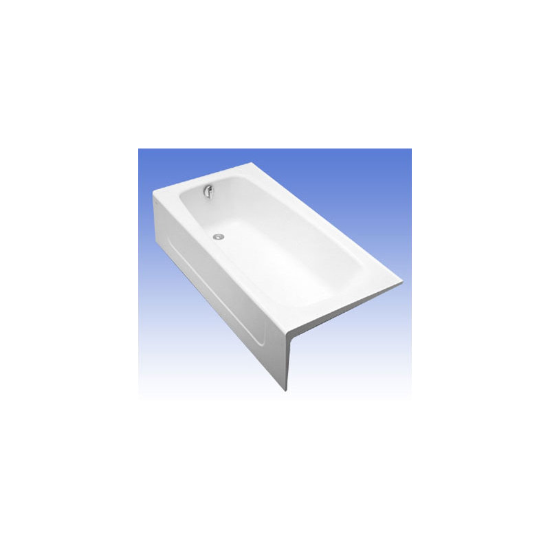 65.75" x 32" Drop in Soaking Bathtub, Cotton, Left