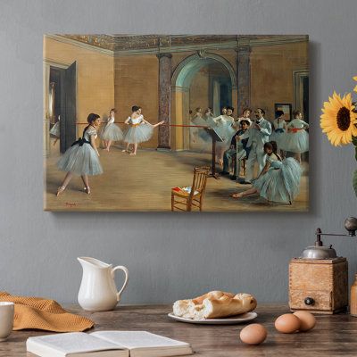 Le vestibule de la danse à l'Opéra de la rue Le Peletier-Edgar Degas-Toile tendue avec châssis-1872