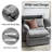 Wolff Modern 121" 3-Piece Oversized Modular Sofa with Double-Cushion-791417169