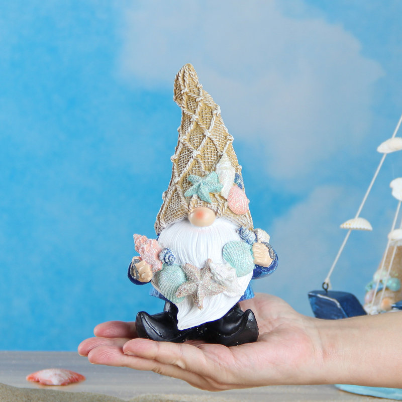 Ocean Blue Gnome with Sand Hat