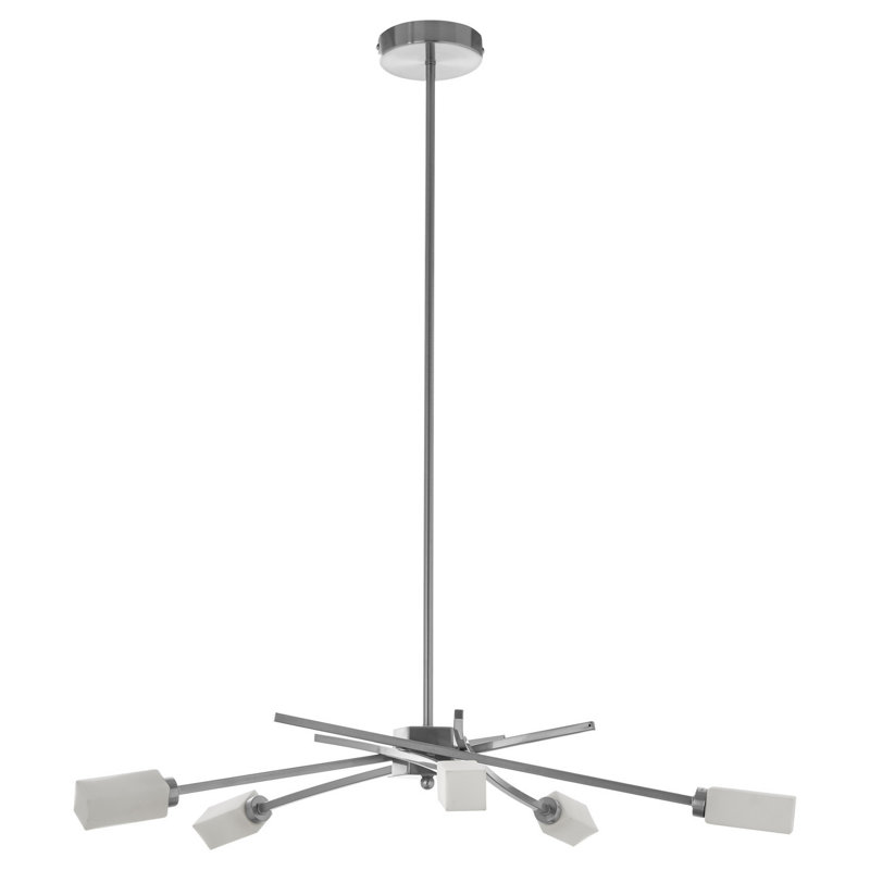 Siddiqi 5 - Light Silver Geometric Pendant