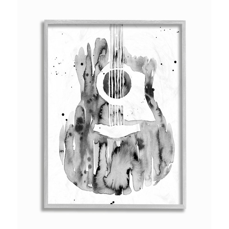 «Abstract Guitar Pattern», reproduction d'art, Estampe numérique Farmhouse, H 14 po x l 11 po x P 1,5 po