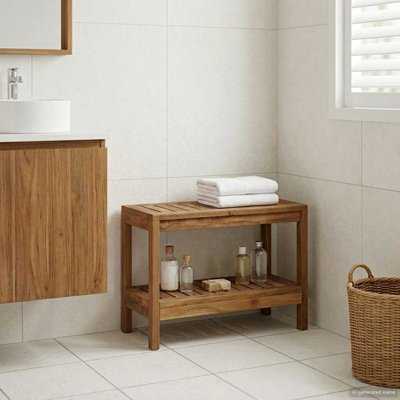 Solid Wood Bathroom Shelves
