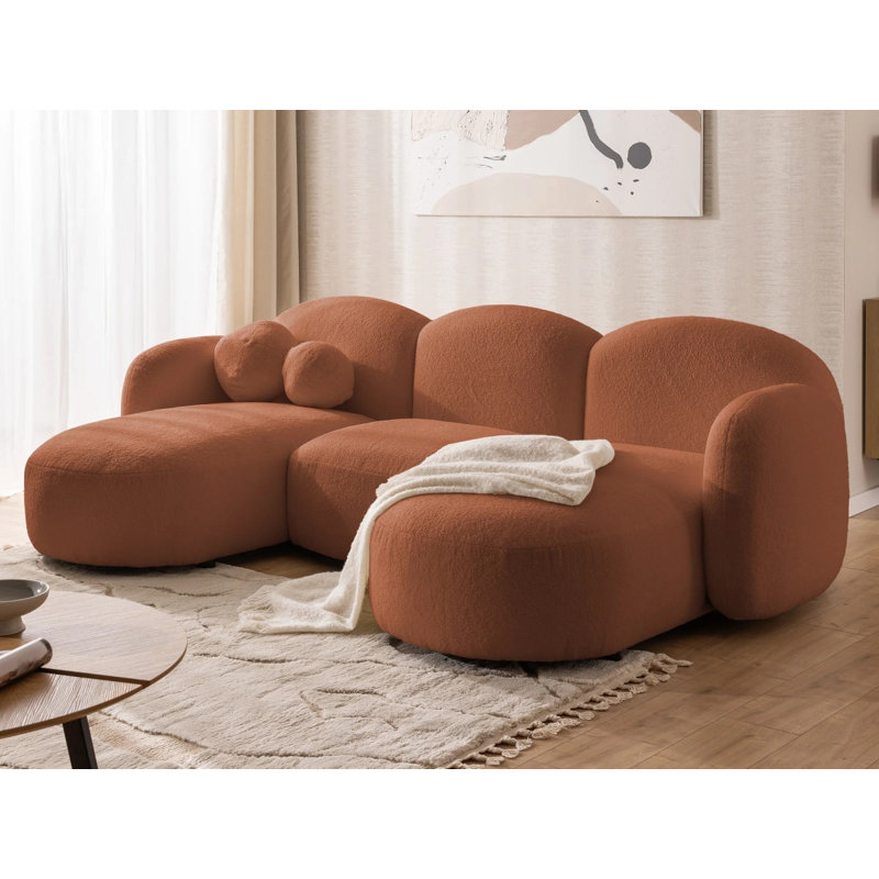 Nuvola 5 Seater Sectional, Terracotta