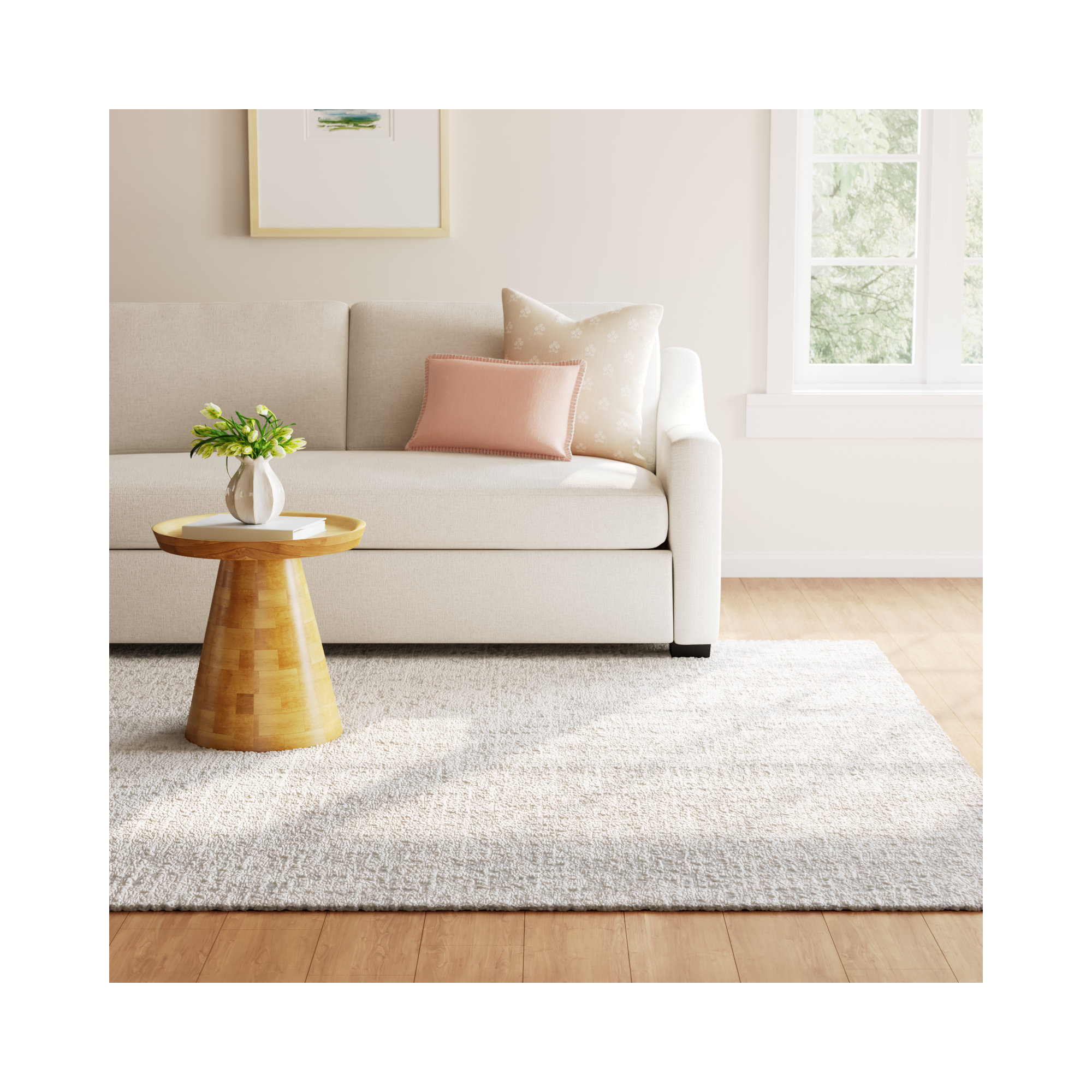 Evett Handmade Rug, Rectangle 3' x 5'