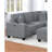 LAF Loveseat With USB Port Modern Style 5Pc Sectional Set Corner Wedge Armless Chair Cocktail Ottoman RAF Loveseat With Storage Fog Finish Primary Living Room-1777926547
