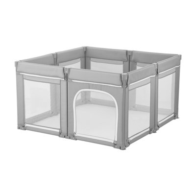 Baby Playpen, 78.7″ x 70.1″ Extra Large Toddlers Playpen, Foldable Baby Fence Play Yard with Zippered Door & Soft Breathable Mesh, Indoor Outdoor Safety Activity Centre - Great Gift for Toddlers