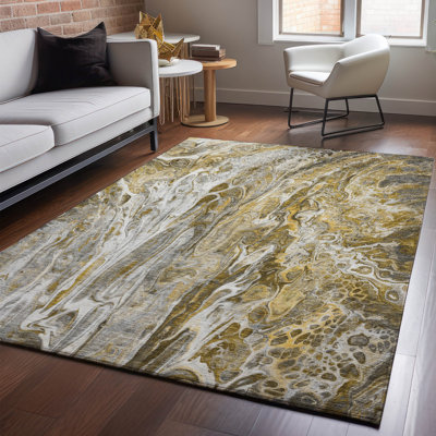 Premium Machine Washable Cerrito AMF602 Brown Rug