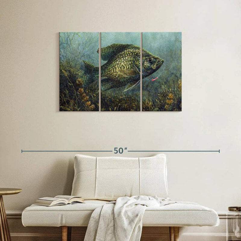 Brampt Black Crappie, 24" H x 38" W