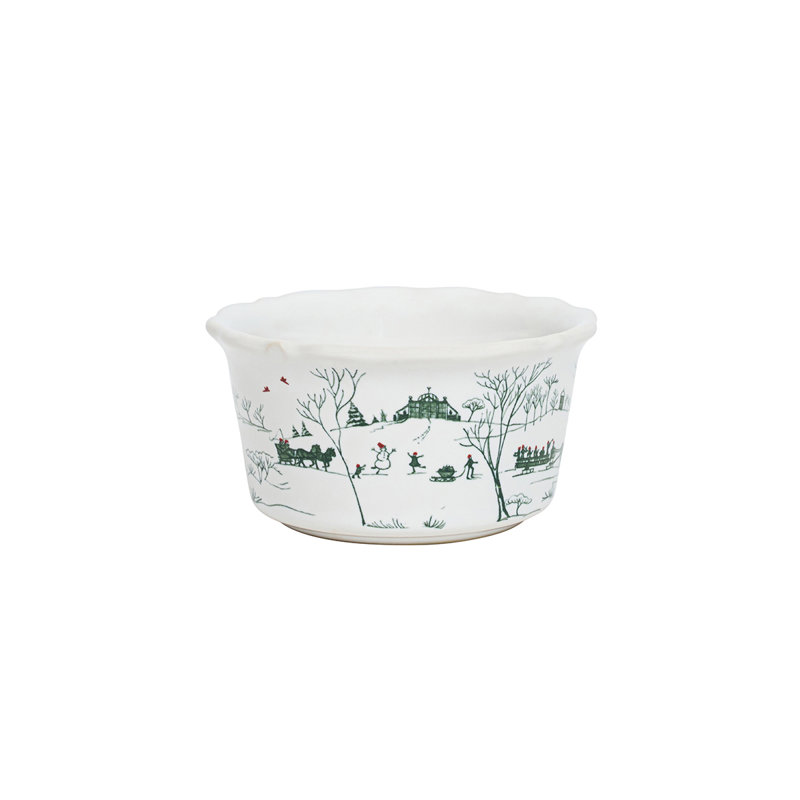 Country Estate Winter Frolic Ramekin, Evergreen