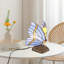 Lampe de table vintage en verre coloré style papillon Tiffany en laiton antique