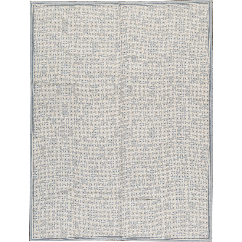 Hand-Knotted High-Quality Light Blue Area Rug