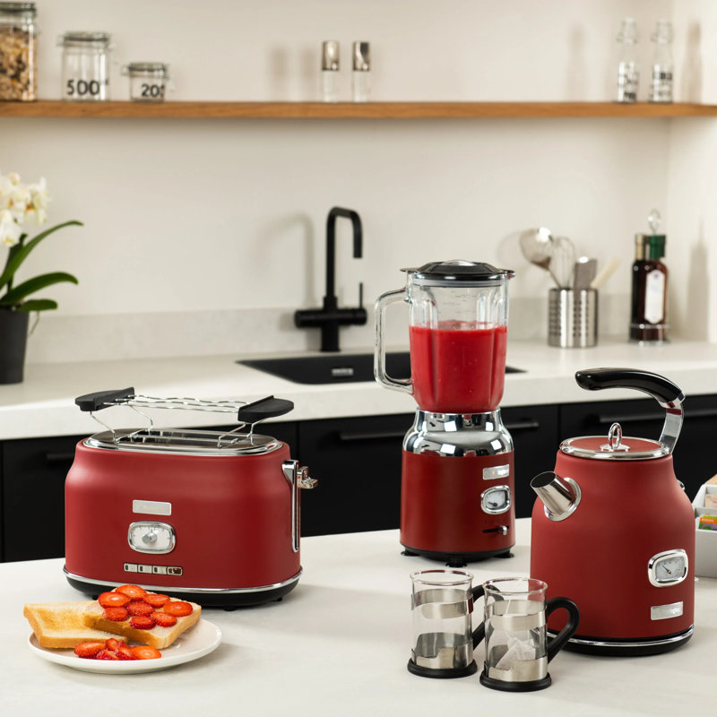 Westinghouse 1.7L Stainless Steel Electric Tea Kettle, Red