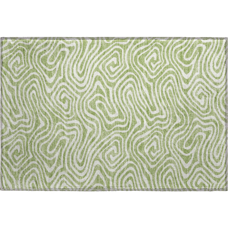 Premium Machine Washable Guada AMF1020 Swirls Rug