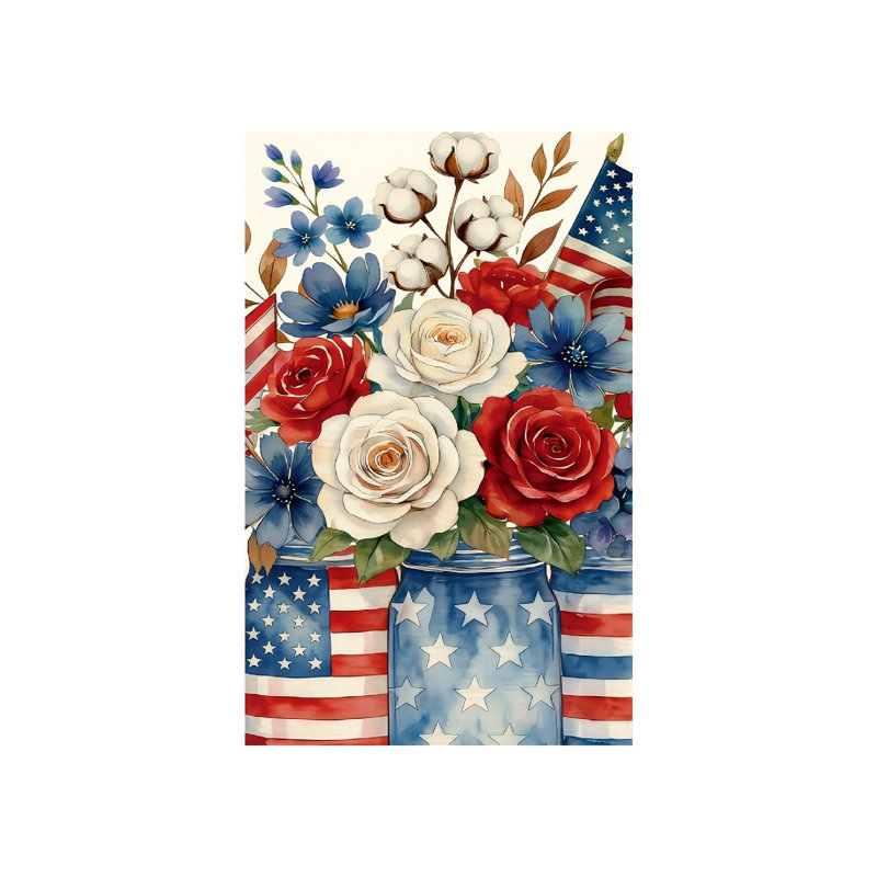 Drapeau décoratif à motif d'étoile rose 30 x 18 po Mason