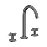 AXOR ONE Widespread Faucet 170- Cross Handle, 1.2 GPM in Brushed Black Chrome