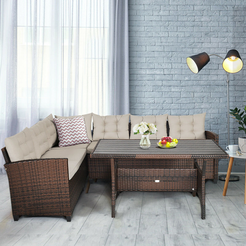 Collegedale 3 Piece Dining Set with Cushions