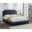 Lit double en velours luxueux avec tête de lit festonnée et garniture cloutée, cadre de lit à tête de lit réglable, anthracite-65862799-65862793