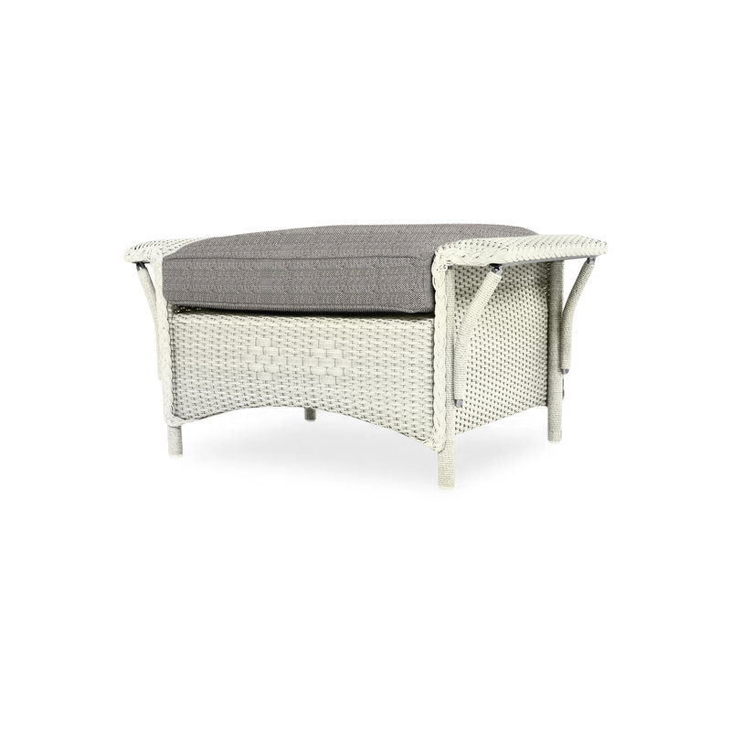 Nantucket Outdoor Ottoman, Rumba Stonewashed, Pewter