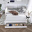 Lit de jour simple tapissier moderne avec lit gigogne, 3 tiroirs-624629460