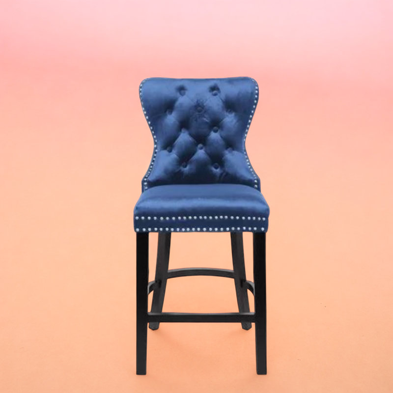 Tabouret de comptoir Lasheen, Bleu