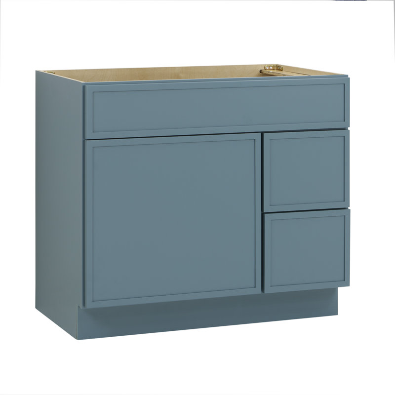 Base de meuble-lavabo simple Hibbitts 36 po seulement, Sea Green
