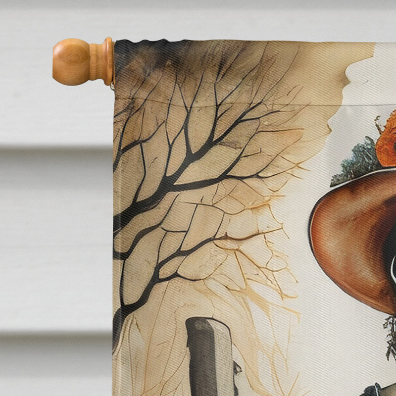 Drapeau de la maison squelette effrayant La Catrina