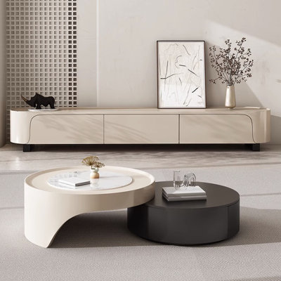 French-style luxury sintered stone coffee table
