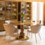 Blanco Round Solid Wood Dining Table