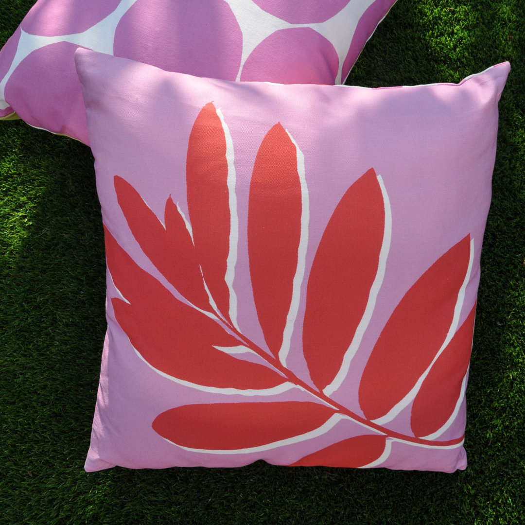 Indoor / Outdoor Floral Square Cushion Cover