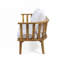 Causeuse d'extérieur en bois d'acacia avec coussins
