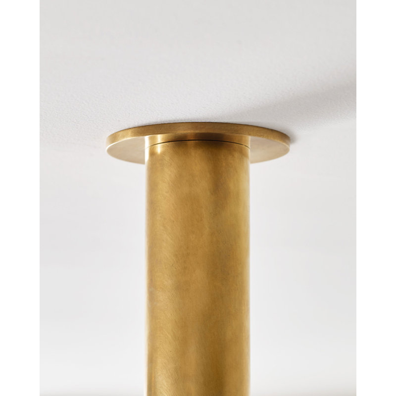 Ebell 1 - Light LED Flush Mount, Natural Brass