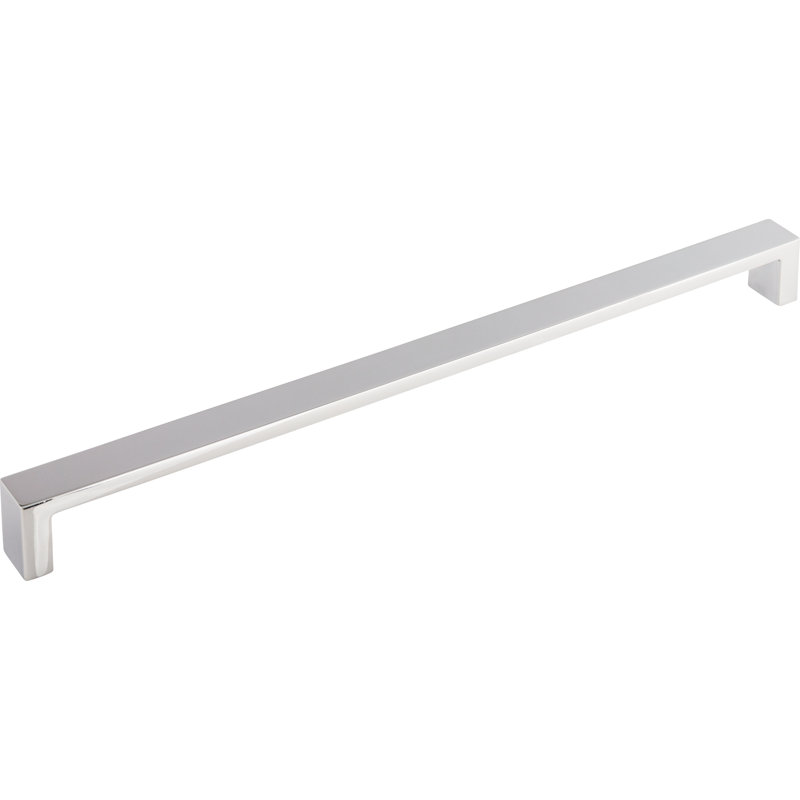 Modern Metro Bar Pull, Polished Chrome, 12" Center to Center
