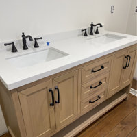 Lark Manor Wellsville 55'' Double Bathroom Vanity with Quartz Top