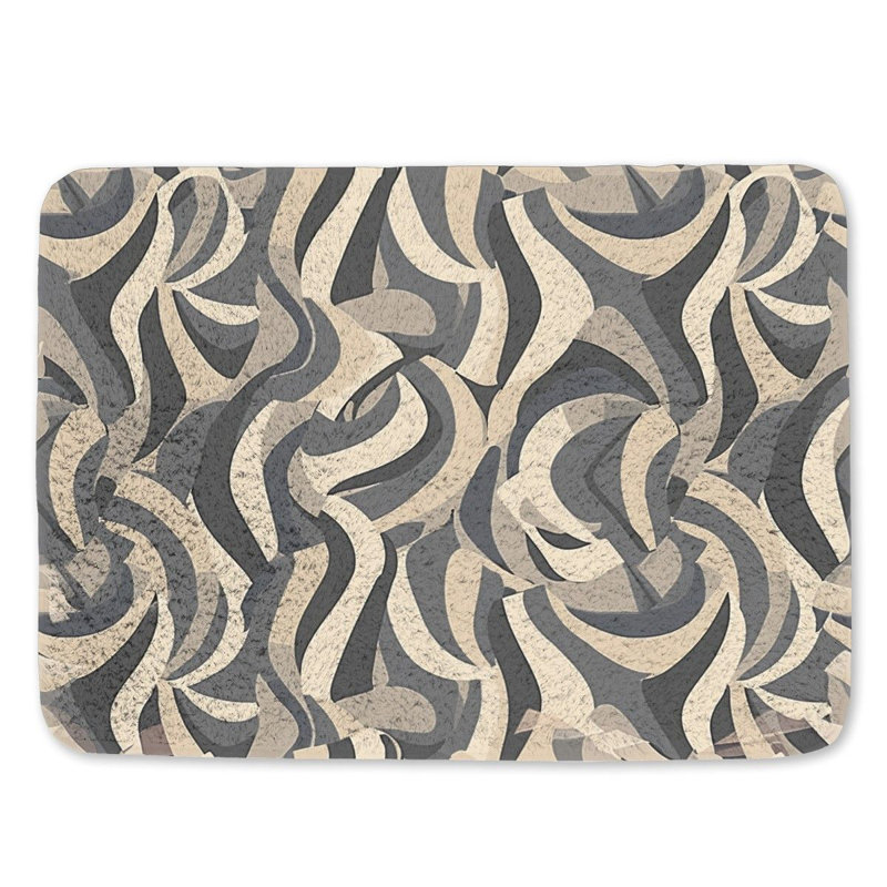 Darshell Microfiber / Microsuede Non-Slip Bath Mat, 17" W x 24" L
