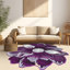 Tapis mauve à motif floral Duraisamy-1081260864