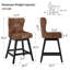 Tabouret de bar et de comptoir pivotant 26 po Zorla-1604212311