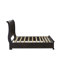 Ensemble de lit pour grand lit 2 pièces comprenant un grand lit plateforme et une commode en bois avec 6 tiroirs - finition noyer brossé-1836291879