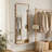 Wavy Solid Rubberwood Decorative Mirror-192346340-192346341