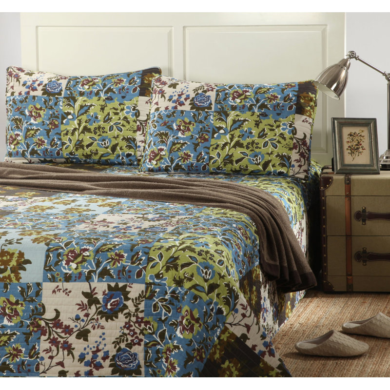 American Traditional Patchwork Coverlet, California King