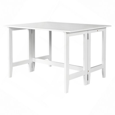Wood Extendable Dining Table With Drop Leaf For Small Places