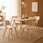 Ensemble de table de salle à manger Nova pour 4 personnes - Design scandinave moderne avec chaises incurvées ergonomiques-1614475192-1616537416