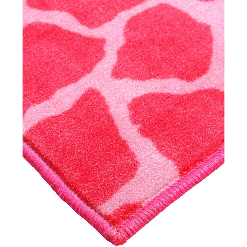 Tapis imprimé animal - Girafe Girly, Hexagone 3 pi