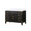 Meuble-lavabo simple en chêne noir 48 po X P 22 po D, avec plateau en marbre de Carrare-117984904