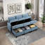 Fauteuil d'appoint avec accoudoirs, mobilier de salon - capitonnage bleu