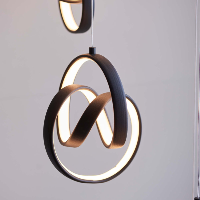 Adaya 8 - Light Textured Black And White Silicone LED Cluster Pendant
