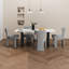 Ensemble de 4 chaises de salle à manger rembourrées modernes en chenille 22,1 po -784514338