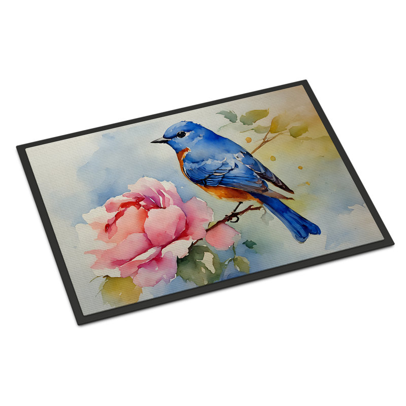 Tapis d'entrée extérieur antidérapant Rahming Bluebird, L 24 po x L 36 po
