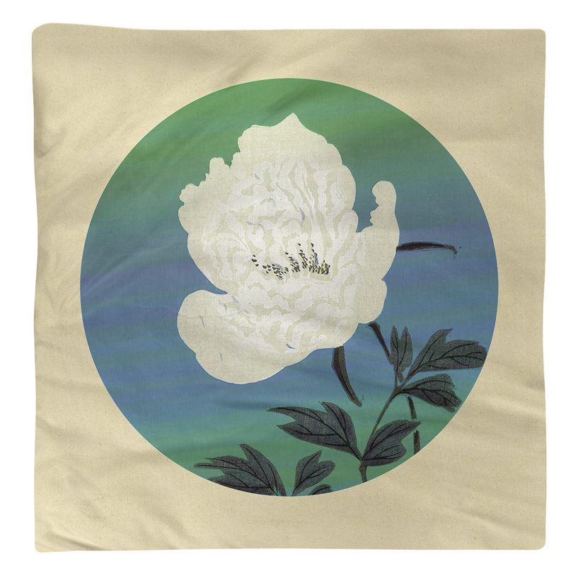 Keito Sato Cotton Floral Square Napkin, Green/Blue