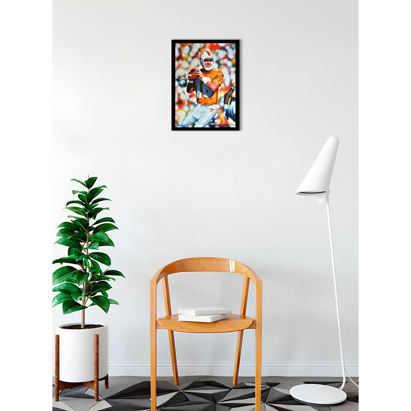 «Peyton Manning Tennessee Volunteers», affiche imprimée par Darryl Vlasak, souvenirs encadrés, H 24 po x l 18 po x P 1 po